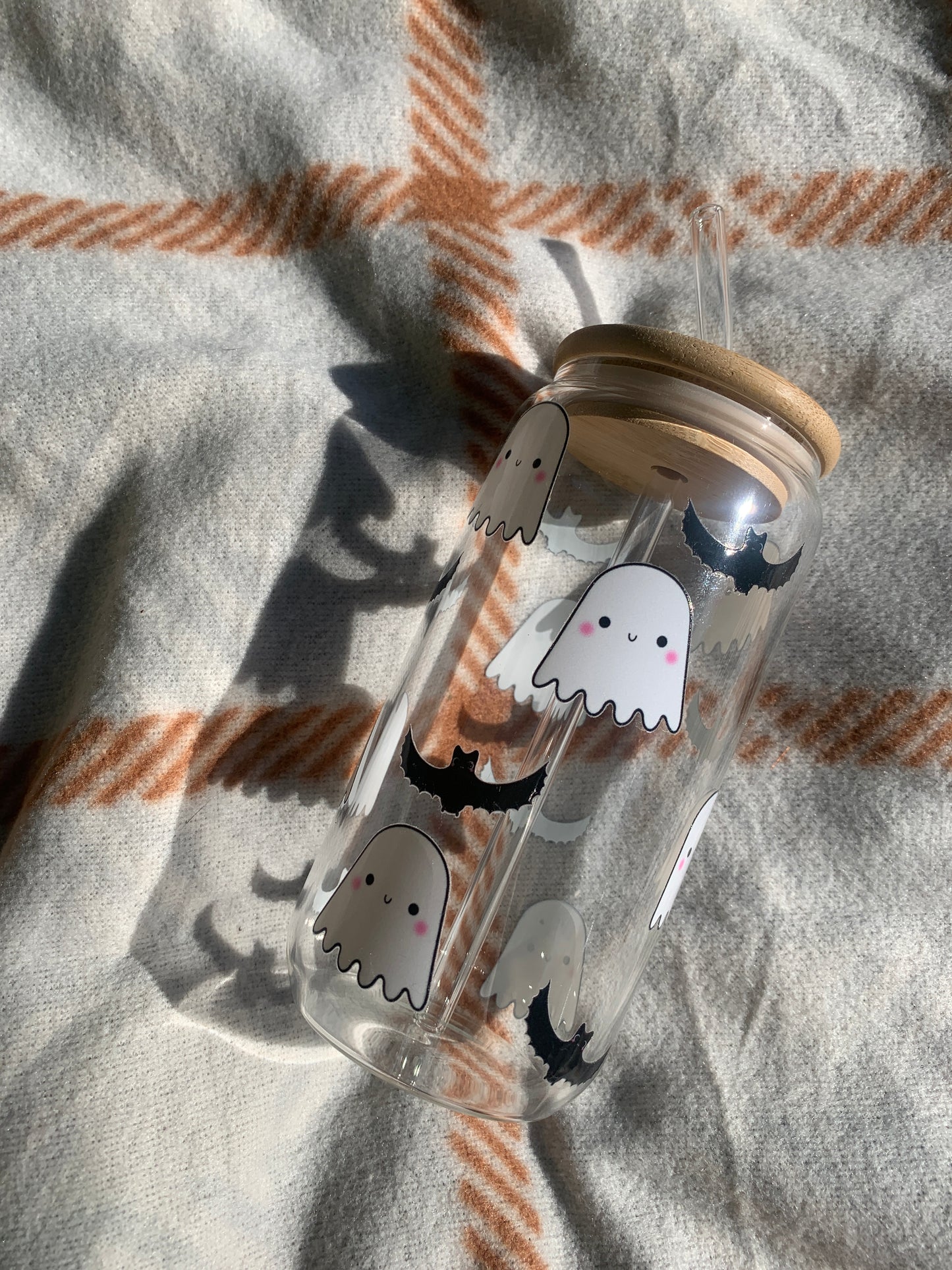 Boo! Glass Coffee Cup