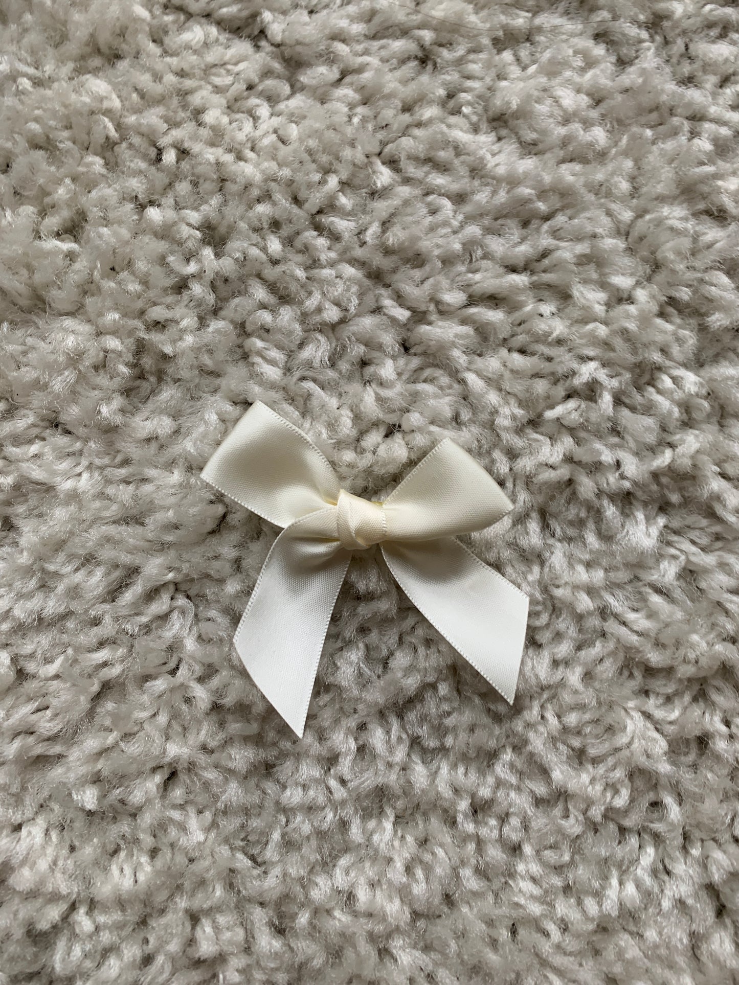 Cream Silk Hair Bow