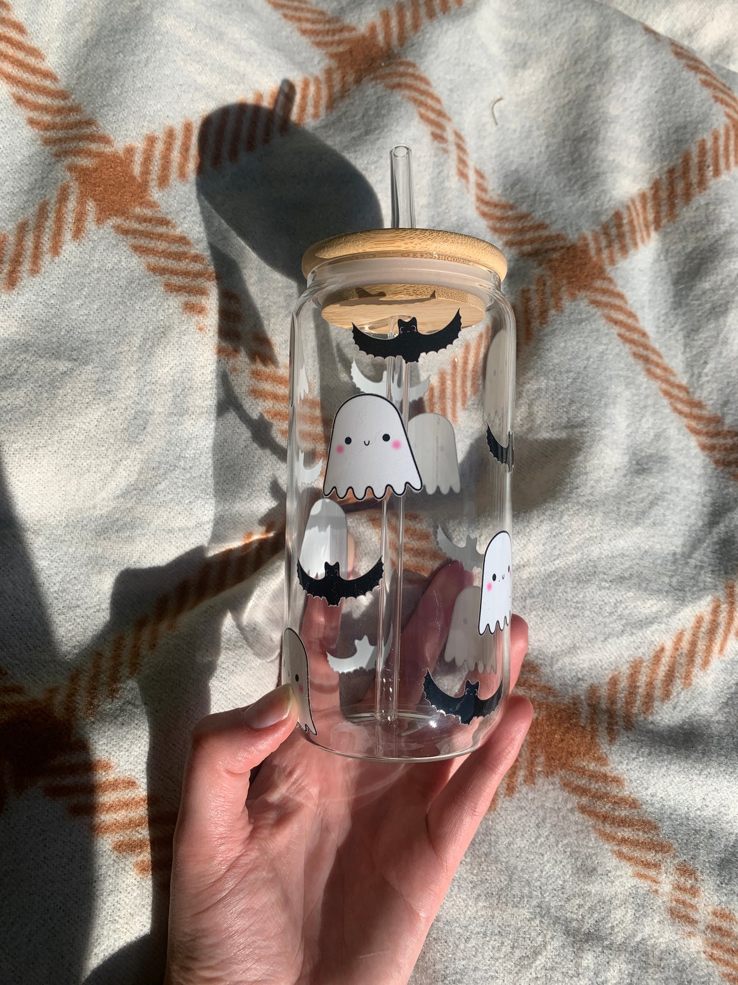 Boo! Glass Coffee Cup