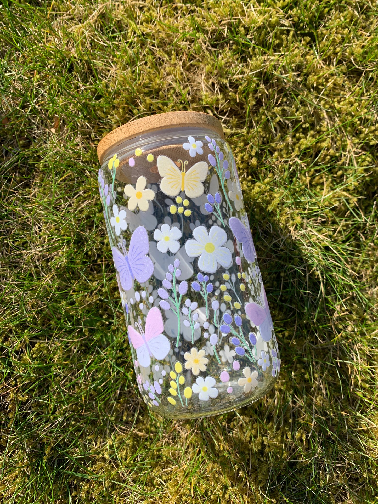 Butterfly Magic Coffee Glass