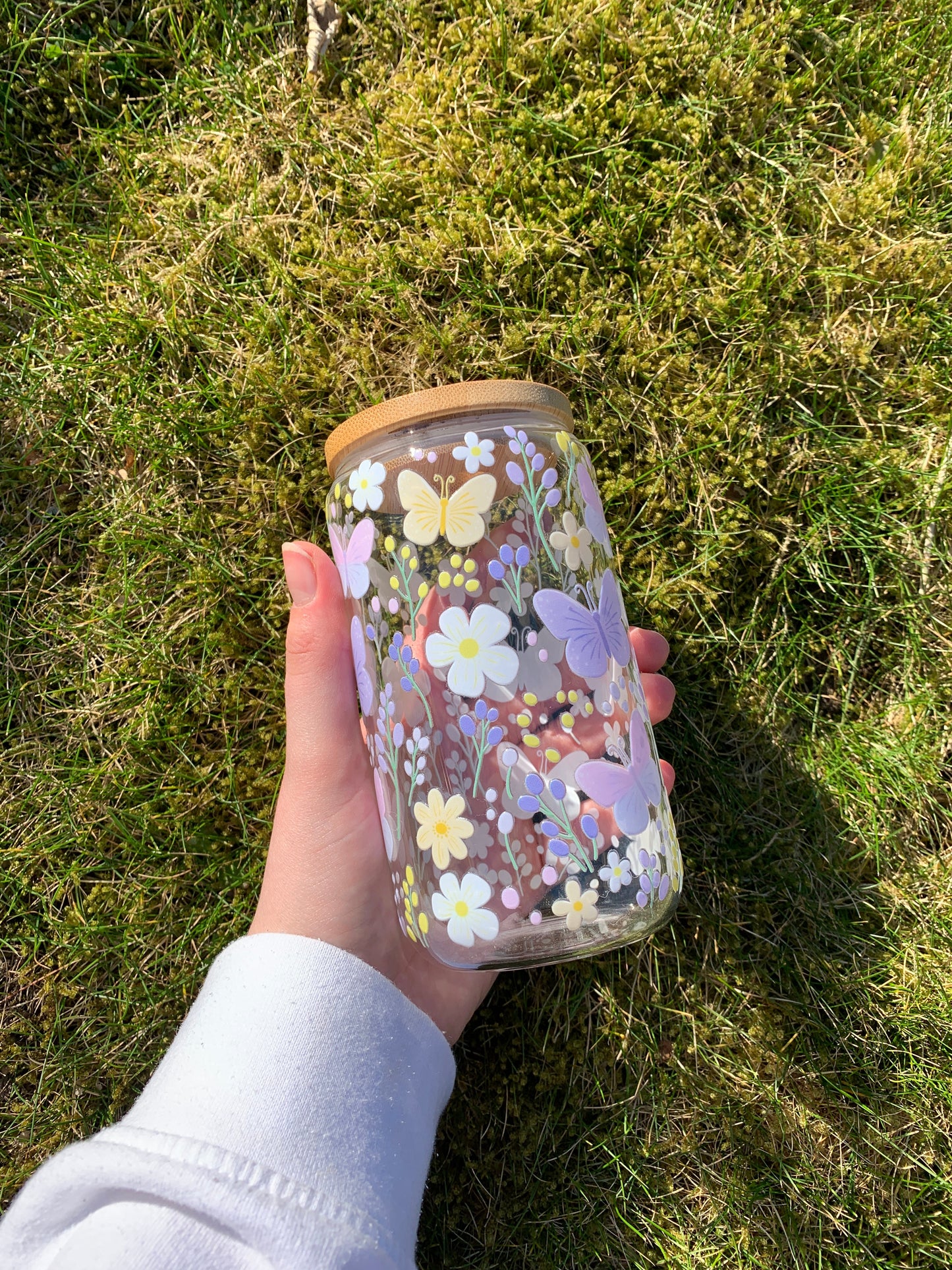 Butterfly Magic Coffee Glass