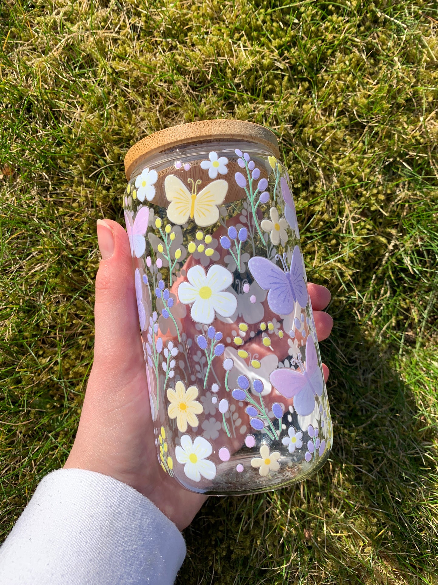 Butterfly Magic Coffee Glass