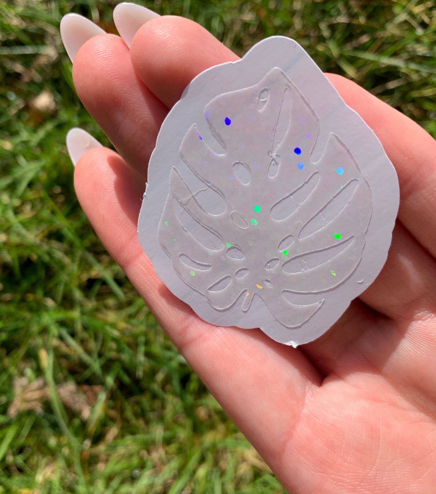 Monstera Holographic Sticker