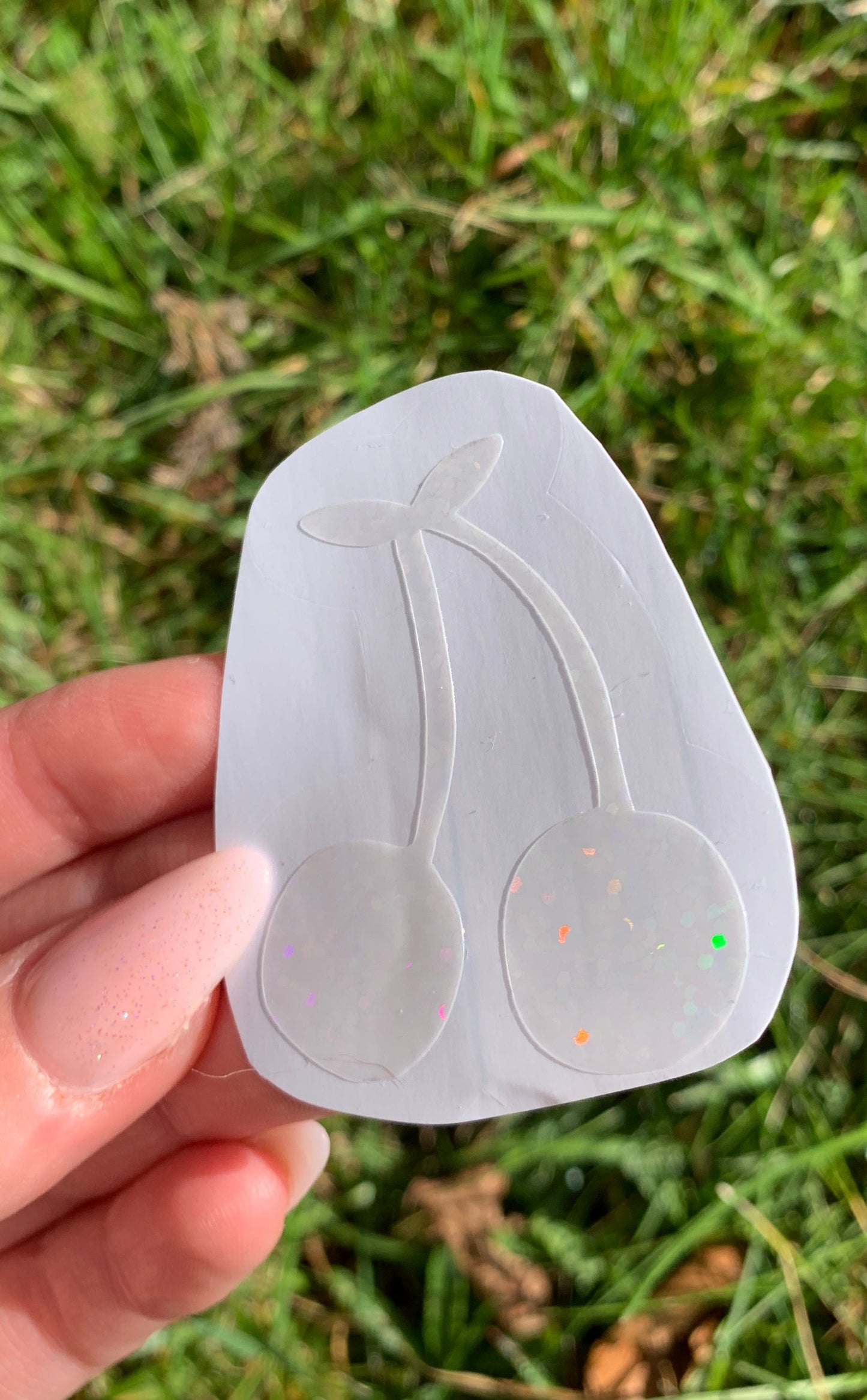 Cherries Holographic Sticker
