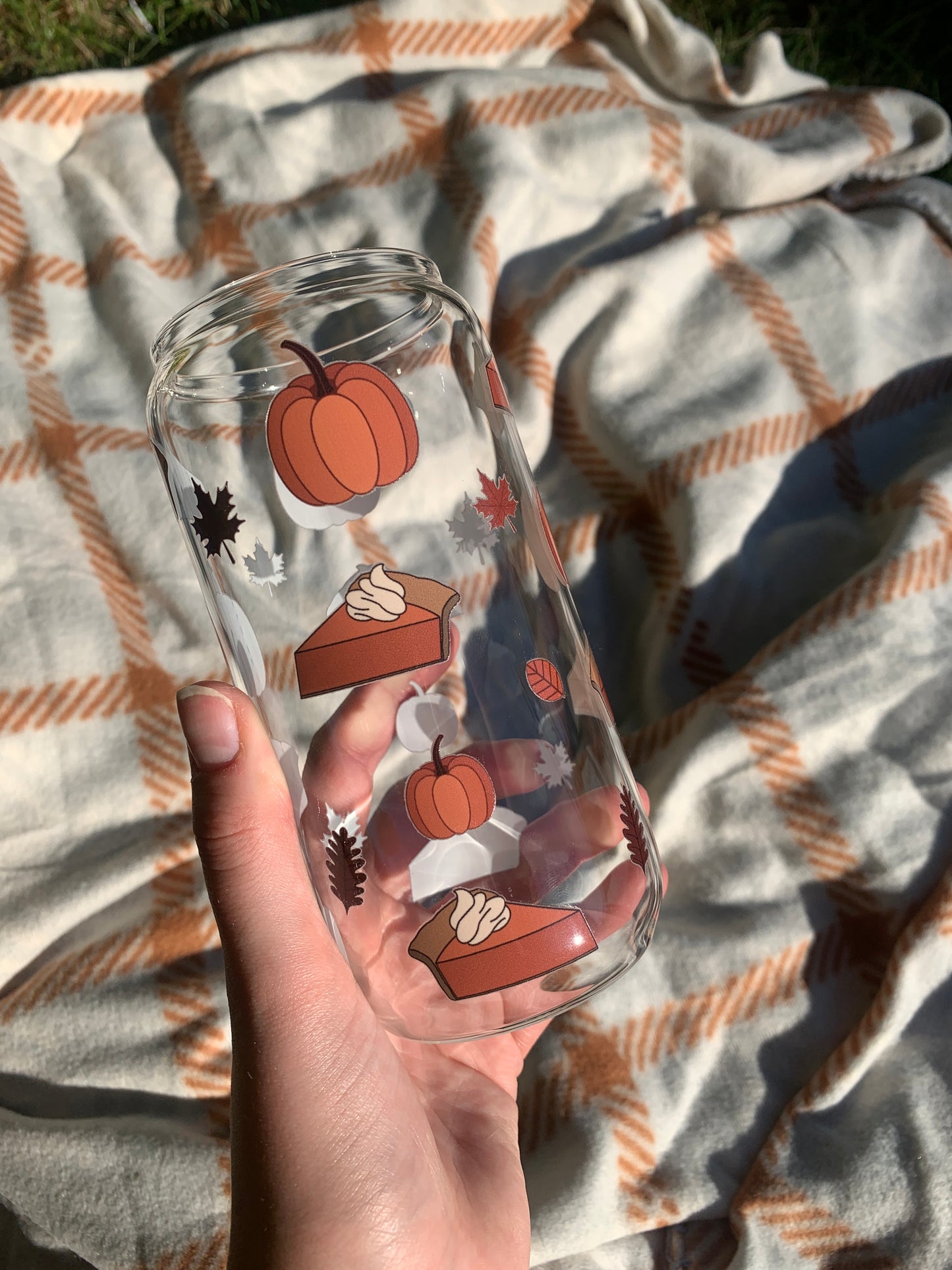 Pumpkin Pie Glass Coffee Cup