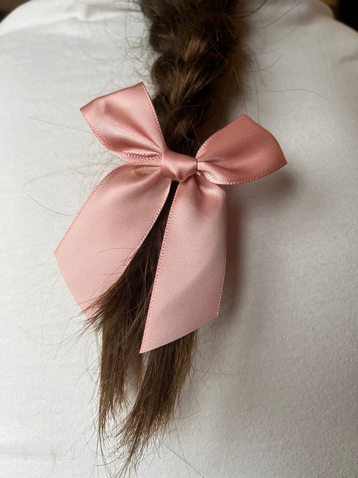 Pink Silk Hair Bow