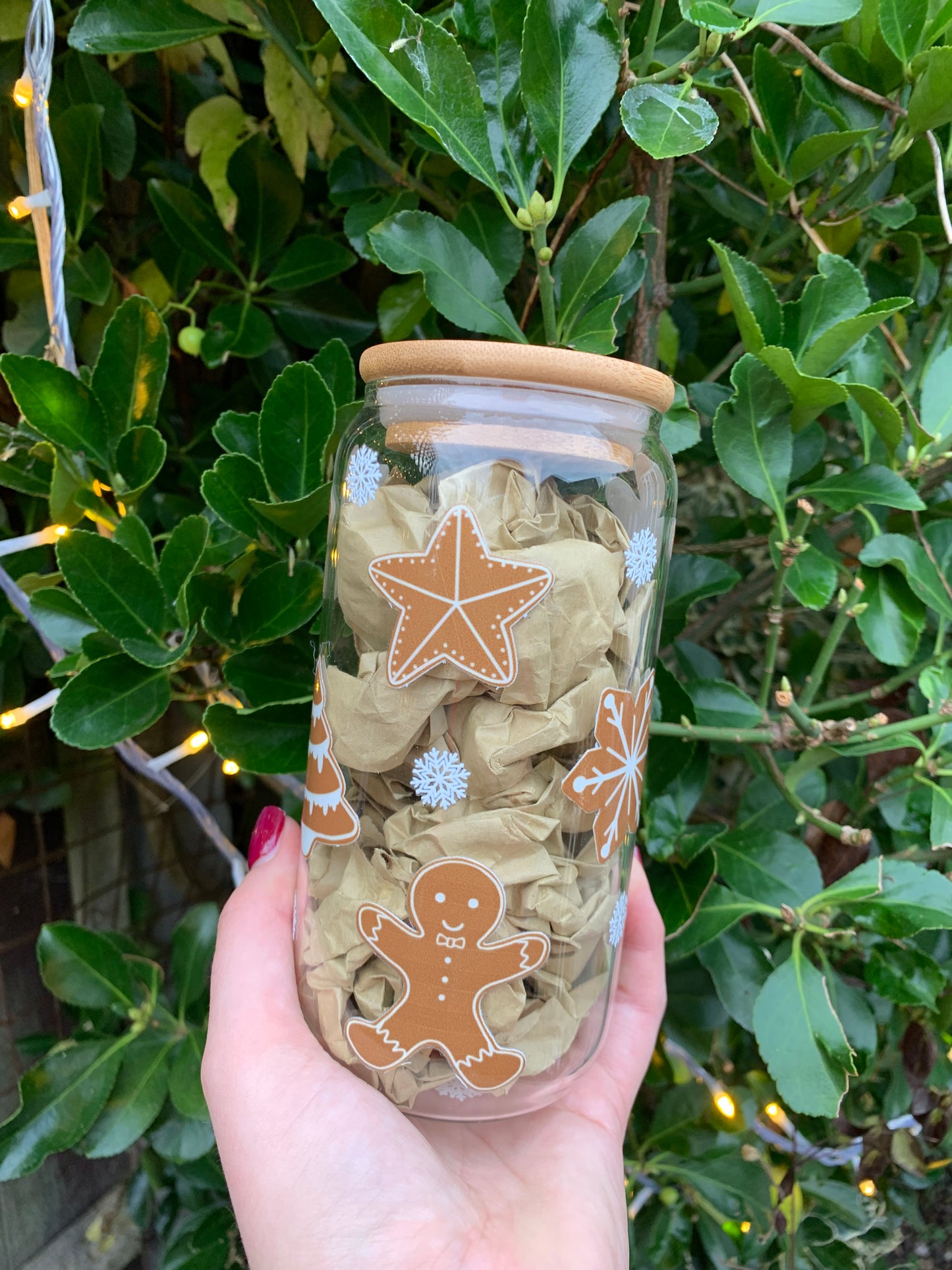 Gingerbread Cookies 16oz Glass Cup