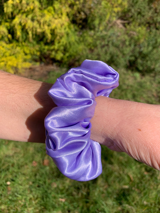 Lavender Satin Scrunchie