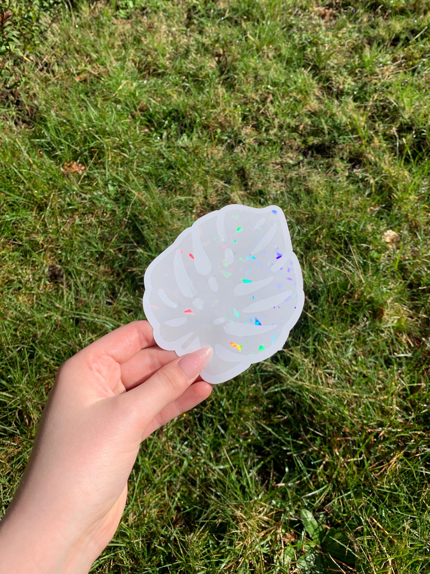 Monstera Jumbo Holographic Sticker