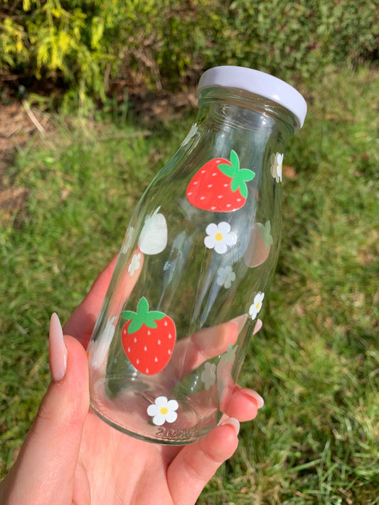 Strawberry Glass Bottle 250ml